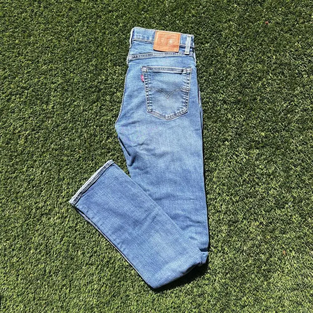 Big E Levi's Premium 511 Slim Fit Slight Flare Jeans in Blue Denim Size 32x30